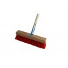 Fertiliser broom complete with handle and bracket